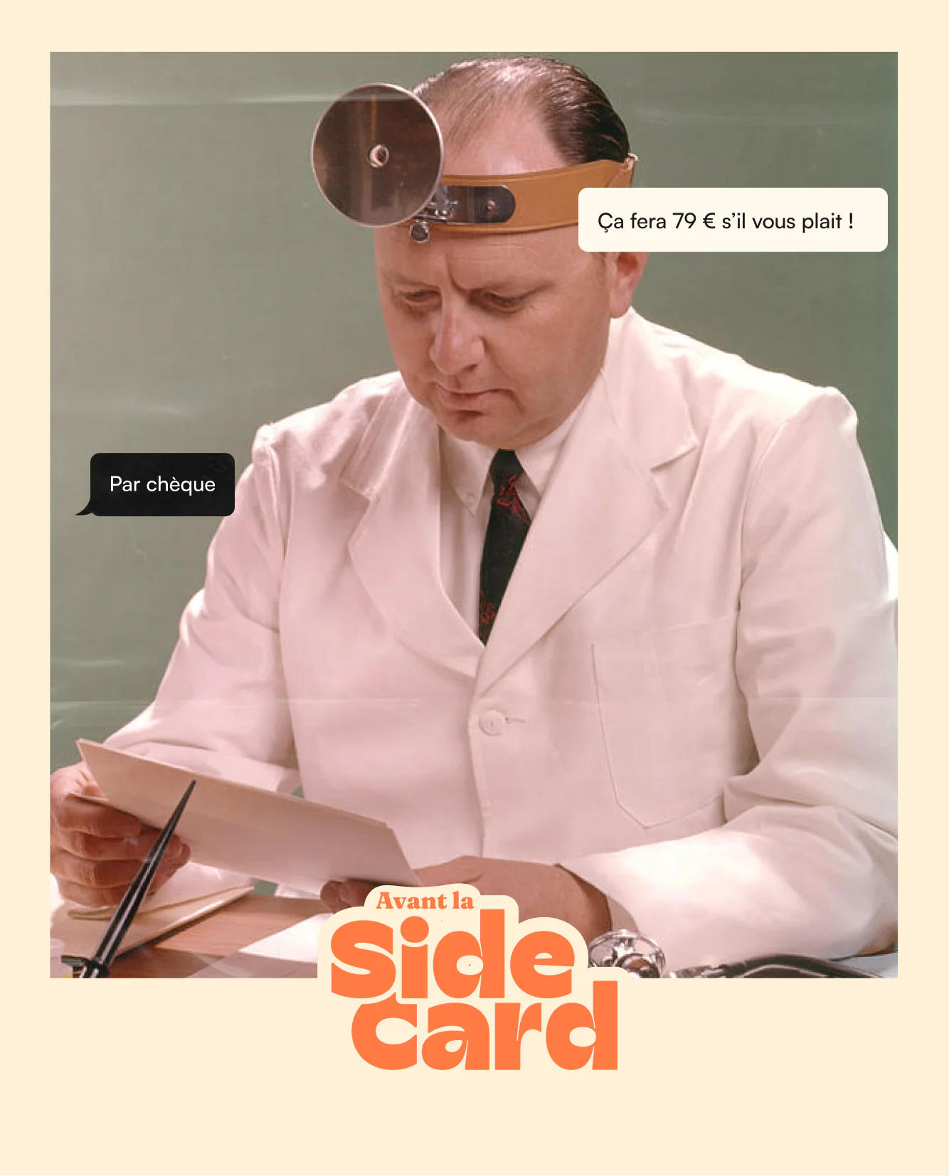 Image montrant un medecin demandant 79 euros à son patient pour régler sa consultation